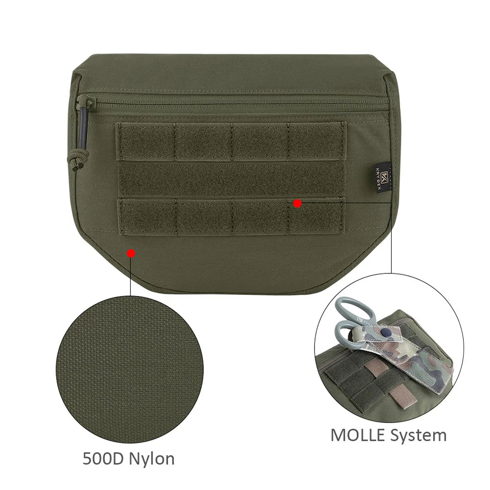 KRYDEX Tactical Dangler Drop Pouch Utility Tool Storage Bag with Hook and Loop for JPC CPC AVS Armor Plate Carrier Vest