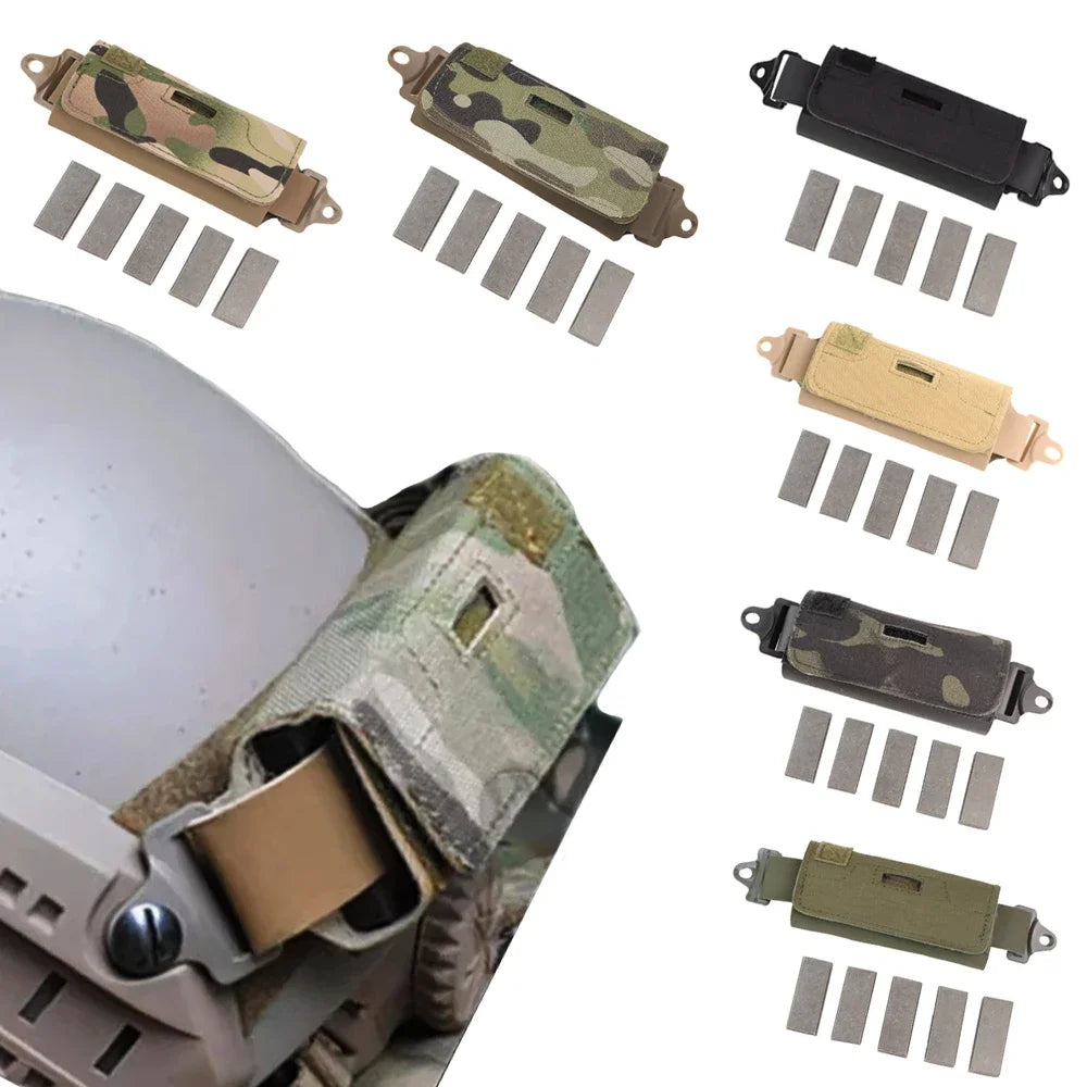 Tactical Helmet Counterbalance Bag Airsoft NVG Counterweight Pouch with Five Blocks Fast OPS Weight Bag for Headgear