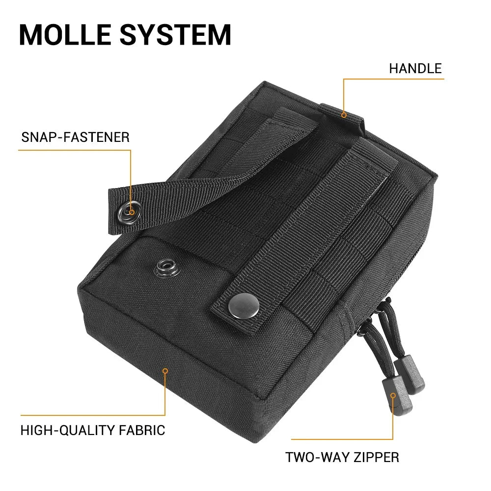 Tactical Molle Pouch Multi-Purpose Compact Belt Waist Bag Small Utility EDC Tool Pouch Funny Pack Hunting Airsoft Accessories
