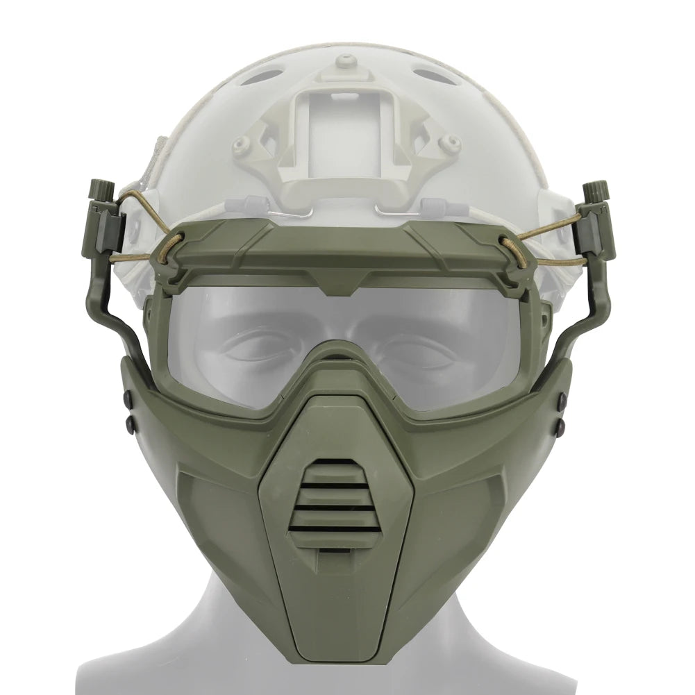 Tactical Mask with Goggles Set Split Type Set Shooting Airsoft CS Wargame Masks Paintball Hunting Accessories