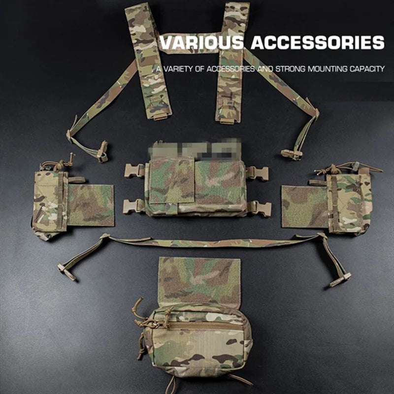 MK4 Modular Chest Rig 500D Nylon H Harness MOLLE Platform 5.56 9mm M4 AK Magazine Insert Hunting Airsoft Paintball Gear