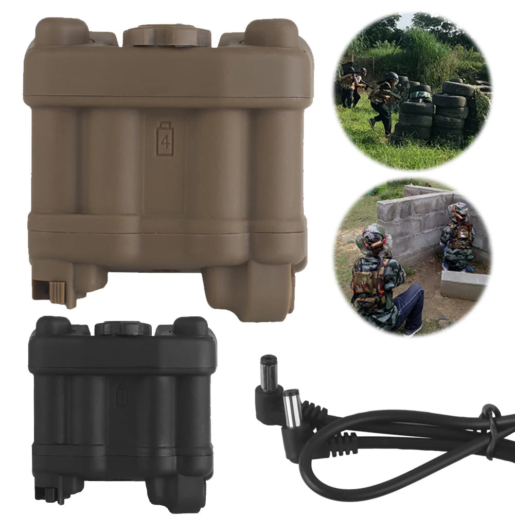 Helmet Battery Case Adjustable Helmet NVG Battery Pouch Tactical Realistic Battery Storage Holder Pack for AN/PVS31 Battery Box