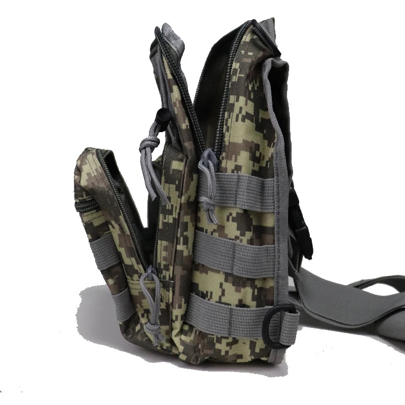 Tactical Men Chest Bag Hiking Climbing Outdoor Sports Shoulder Bags Camouflage Crossbody Bag Oxford Rucksack