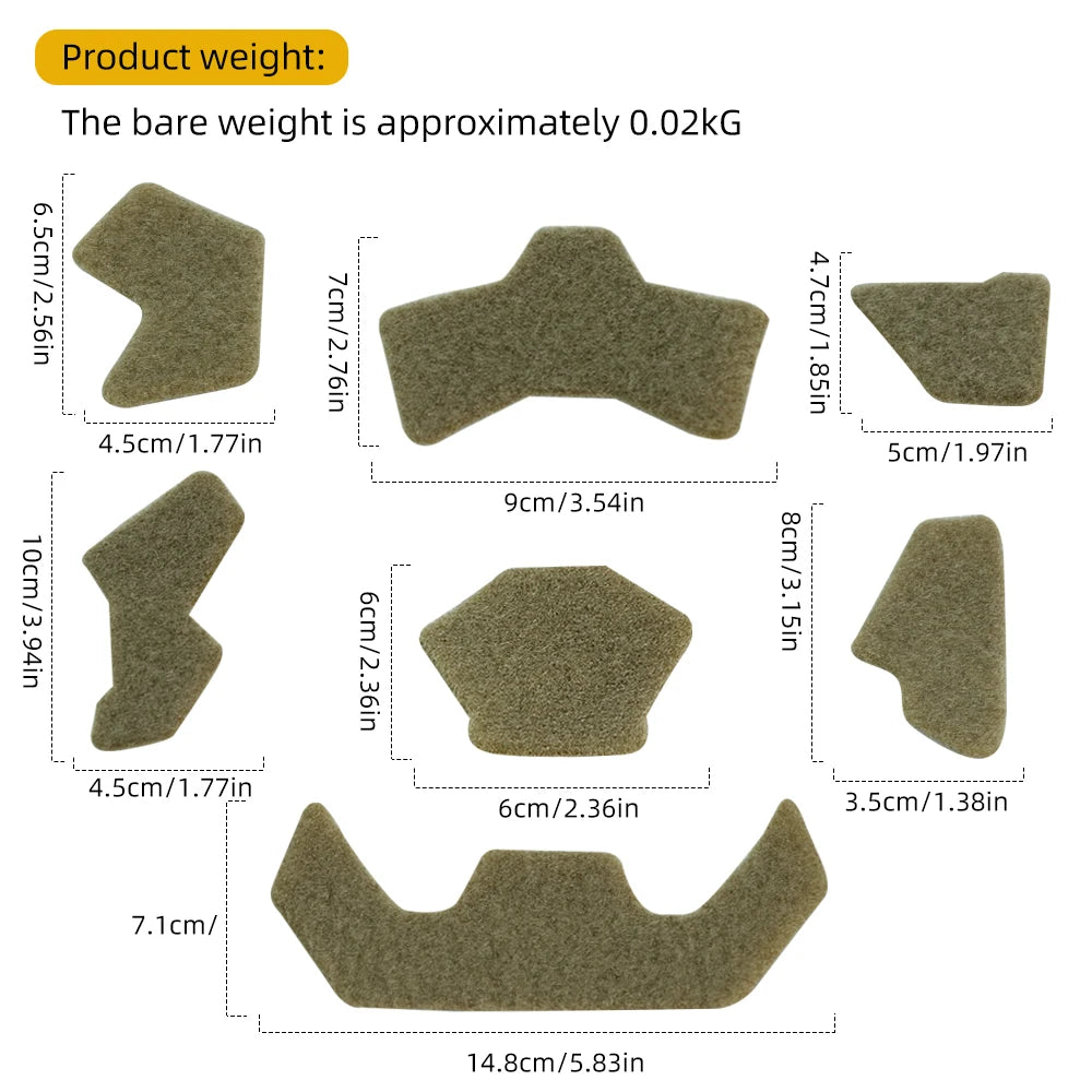 BOOIU Tactical 11 PCS Fast Helmet Magic Sticker Airsoft Helmet Patch Hook For FAST SF High-Cut Tactical Helmet Accessories
