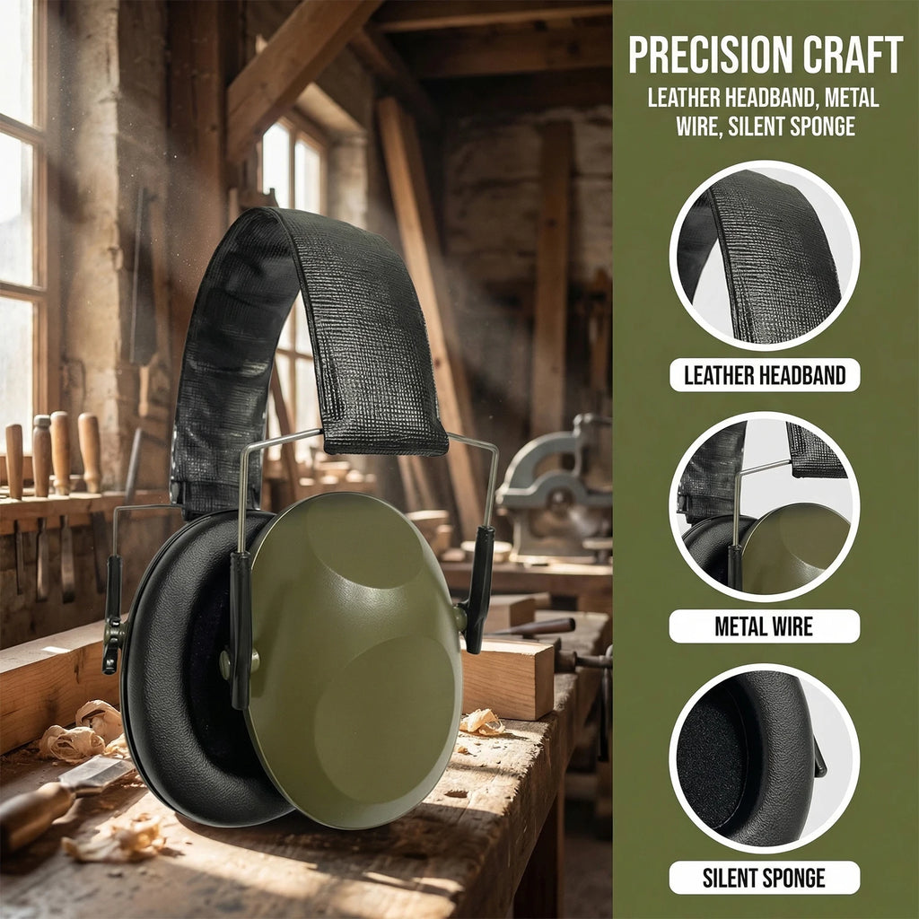 Shooting Ear Protection Earmuffs with NRR 21dB Noise Cancelling Safety Ear Muffs Hearing Protection for Shooting Range Foldable