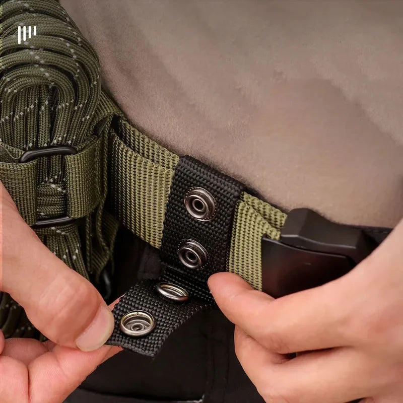 4pcs Adjustable Thickened Tactical Belt Buckle Police Military Accessories Double Snap Buckle Nylon Tactical Belt Loop Retainer