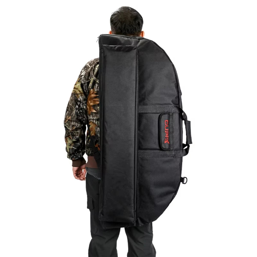 Archery Soft Lightweight Bow Case Cover Storage Bag Sling Backpack with Arrows Pocket Pouch for Hunting Compound Recurve Bow