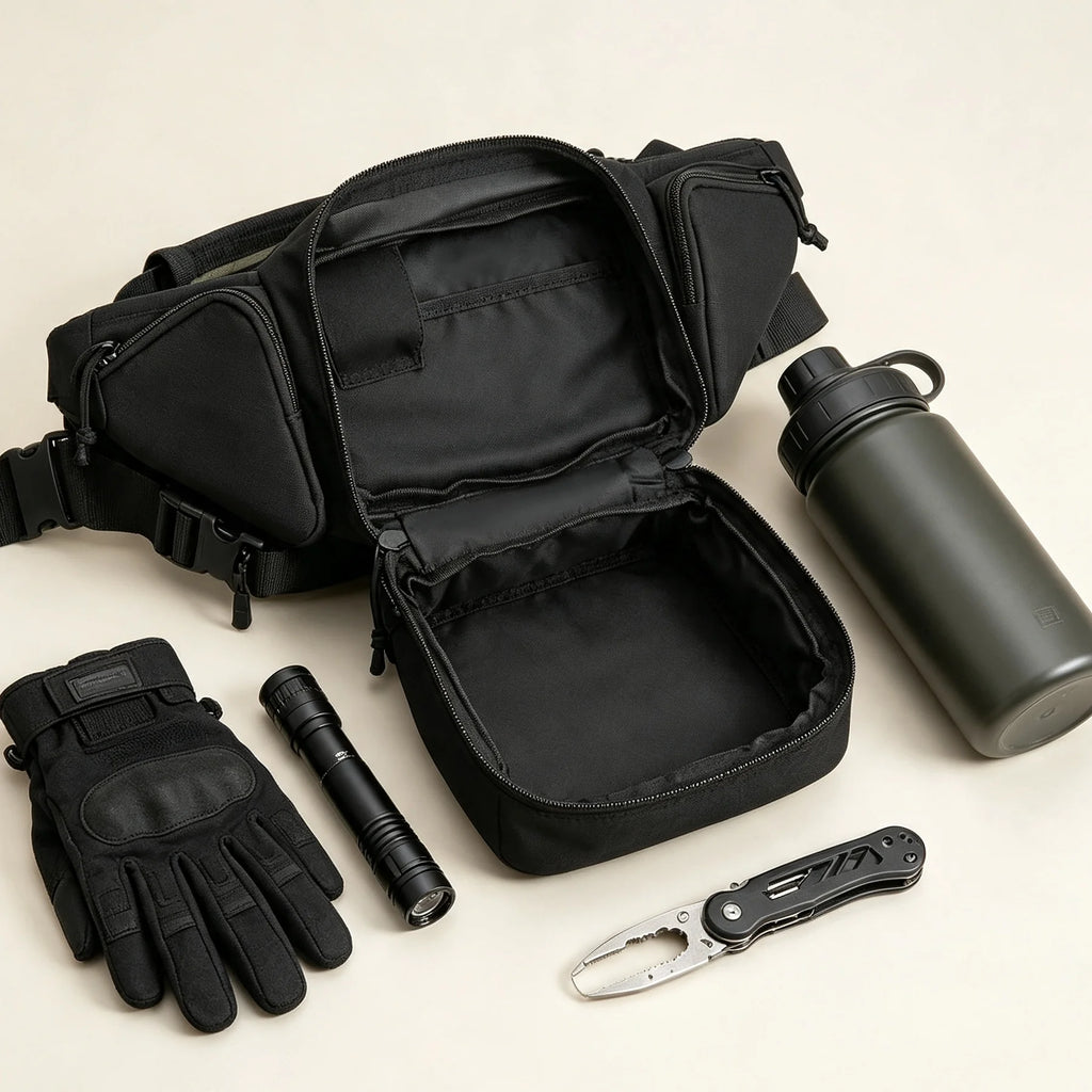 Tactical Concealed Carry Fanny Pack Multifunctional EDC Waist Bag Outdoor Molle Storage Pouch for Camping Hiking
