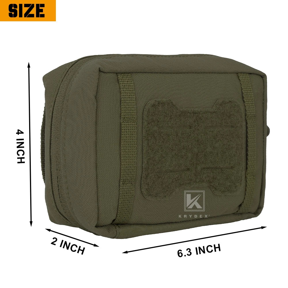 KRYDEX Tactical MOLLE GP Pouch 500D Nylon EDC Pouch Utility Admin Tool Bag For Plate Carrier Vest Belt Hunting Outdoor Gear