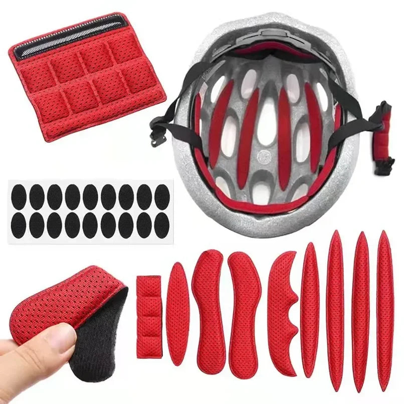 27pcs/set Helmet Padding Kits Sealed Sponge Replacement Motorcycle Bicycle Cycling Universal Foam Pads Set
