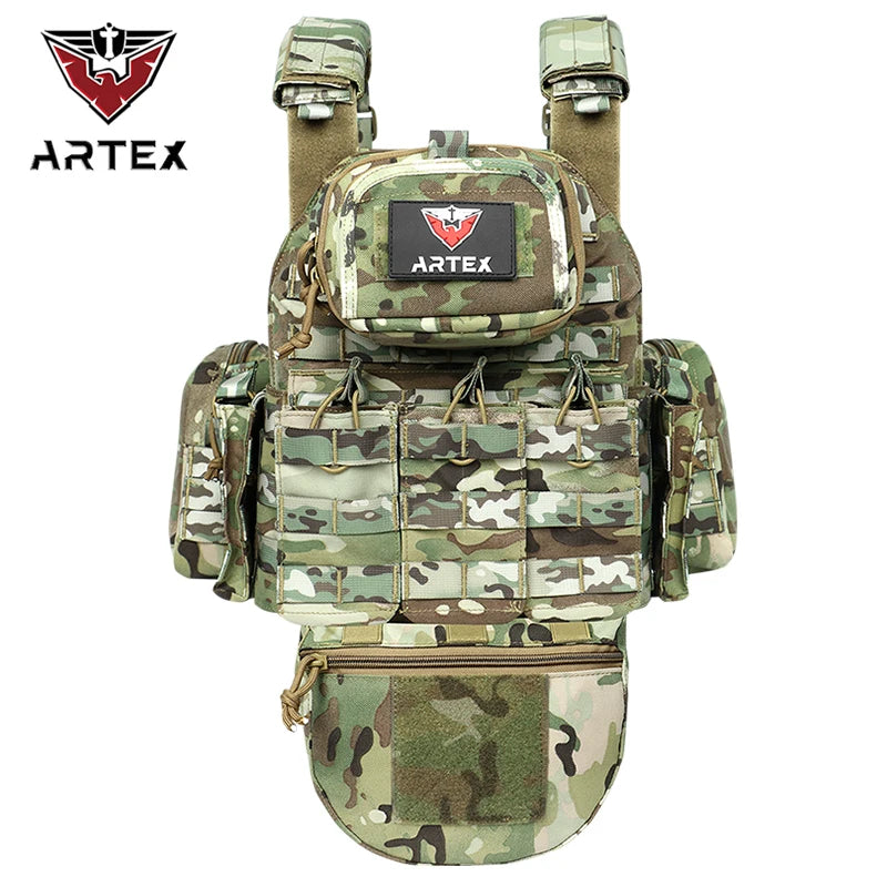 Artex's New Outdoor Multi-Functional High-Strength Low-Wear Waterproof MOLLE System Extends Modular Tactical Vest 8128