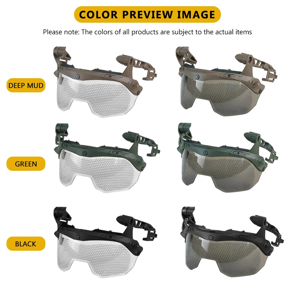 BOOIU Tactical Helmet Wendy 3.0 Goggles Multi-Angle Adjustment Ex3.0 Rail Anti-Fog Glasses Outdoor Goggles Protection Equipment