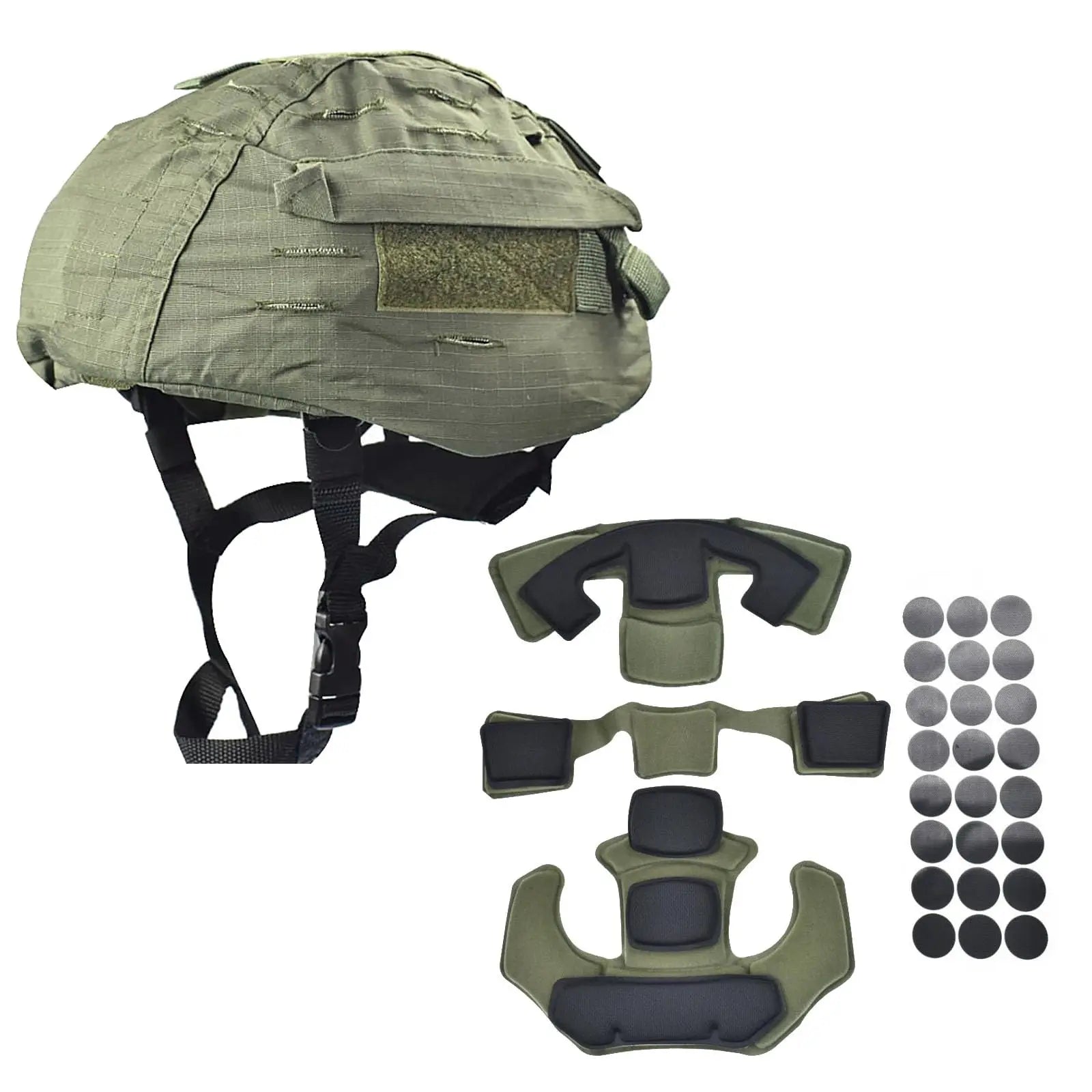 Tactical MICH Protective Helmet Set with Helmet Cloth Glasses Airsoft Outdoor Hunting Paintball Shooting Helmet Accessies
