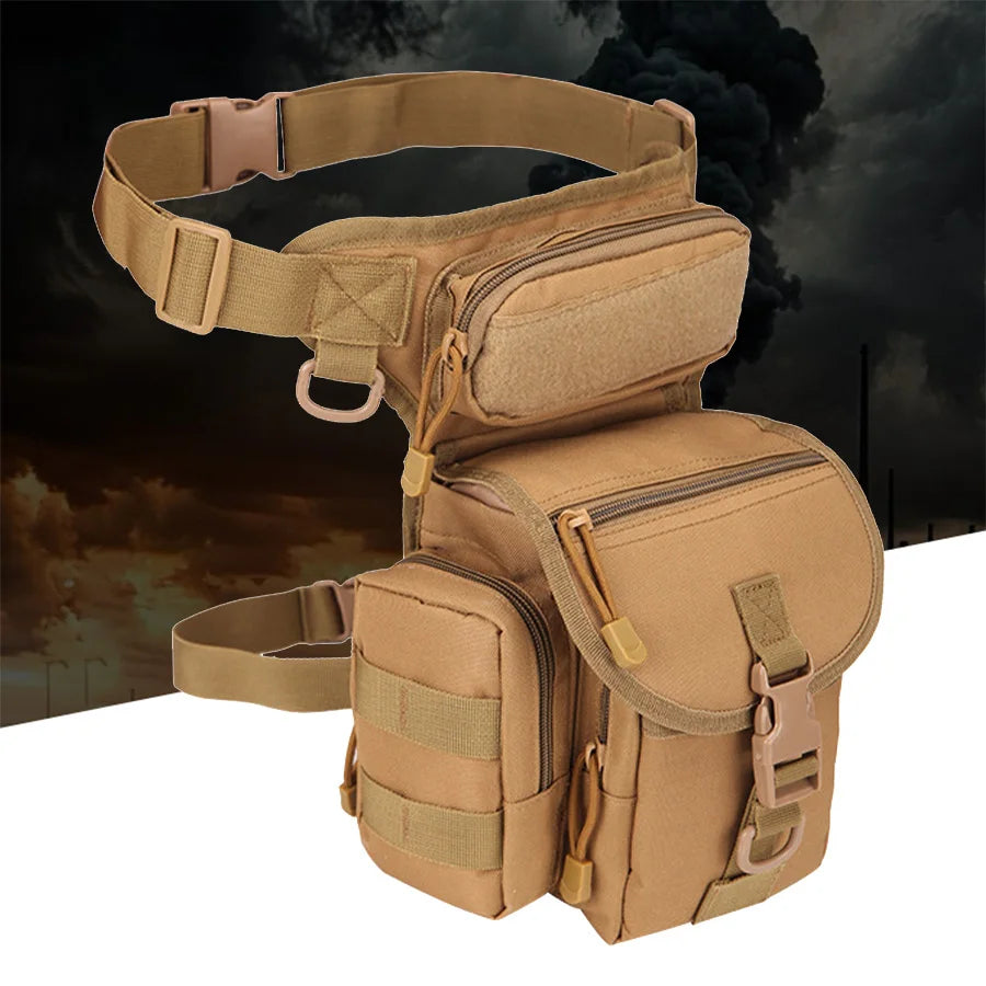 Waterproof Oxford Cloth Camouflage Style Single Shoulder Crossbody Journalist Photography Sports New Leg Bag