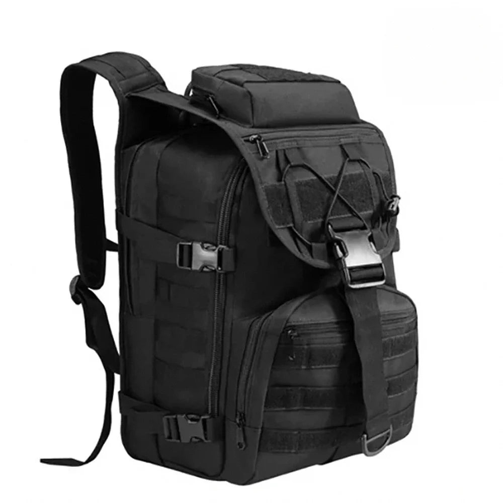 35L Gym Training Backpack for Men with MOLLE System & Smooth Zipper, Tactical Fitness Rucksack for Weightlifting CrossFit Cardio Workout Equipment Storage