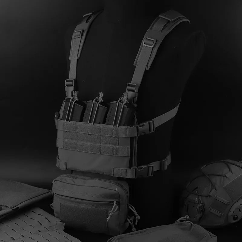 R Assault Hunting Chest Rig | MOLLE Compatible Harness | For Hunting Airsoft Magazines & Gear