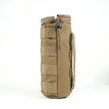 600D Tactical Small Water Bottle Bag Khaki Outdoor Hunting Bags with Multi-Function Adjustable Drawstring Molle External System