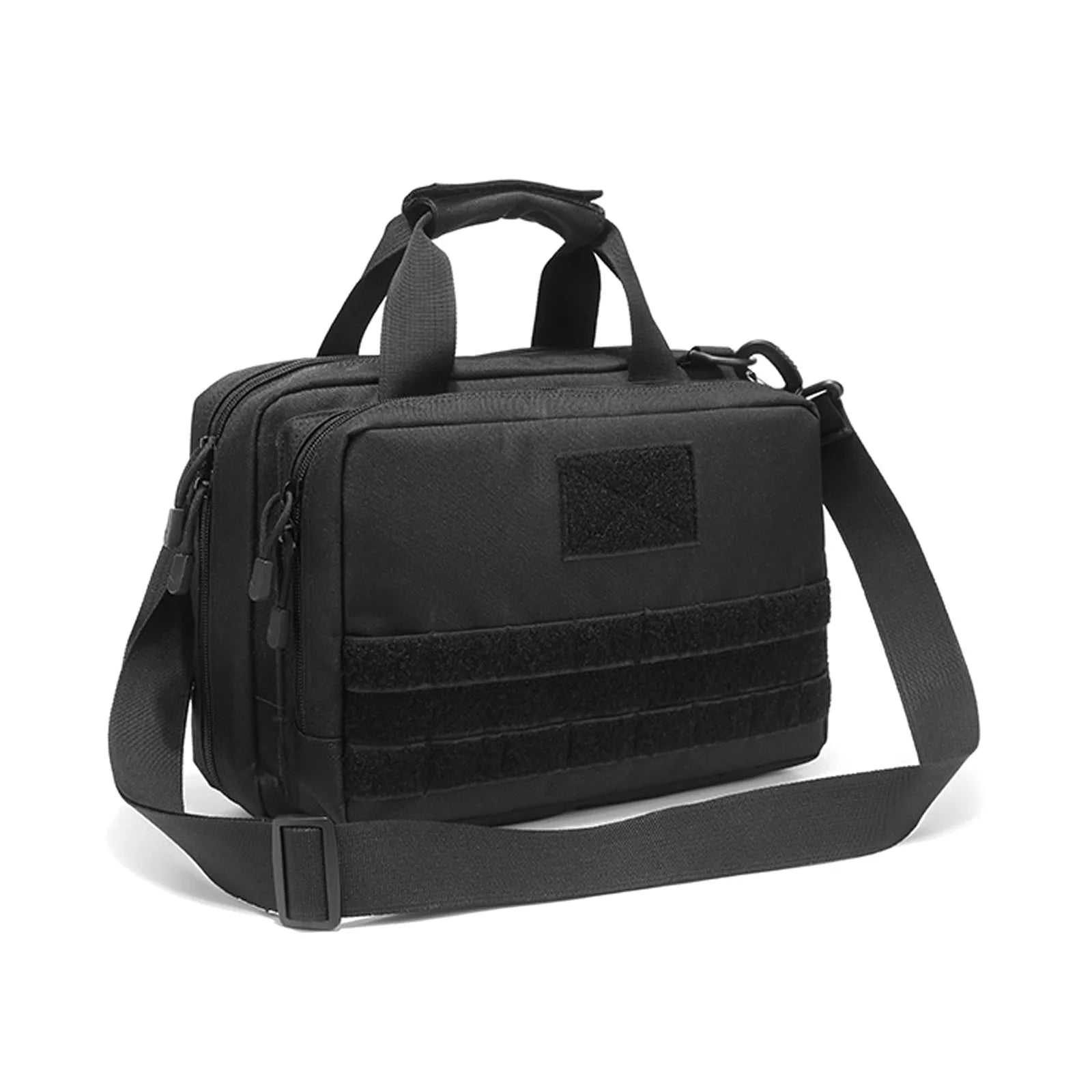 Shooting Range Bag Tactical 2 Pistol Bag Gun Case EDC Shoulder Bag Short Weapons Transport Case with Holster Hunting Sling Pack