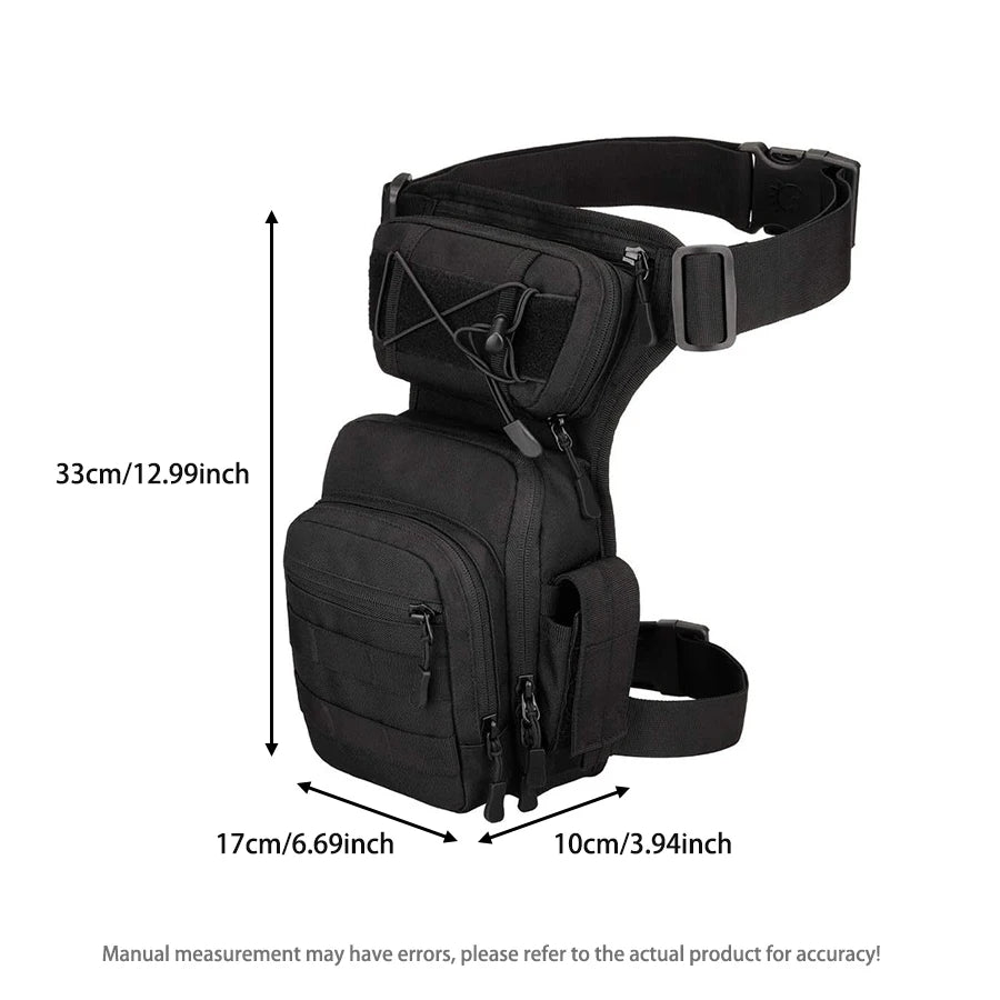 Hunting Leg Bag Molle Adjustable Waist Leg Bag Durable Fabric Cycling Hiking Outdoor Hunting Men's Practical Hip Bag