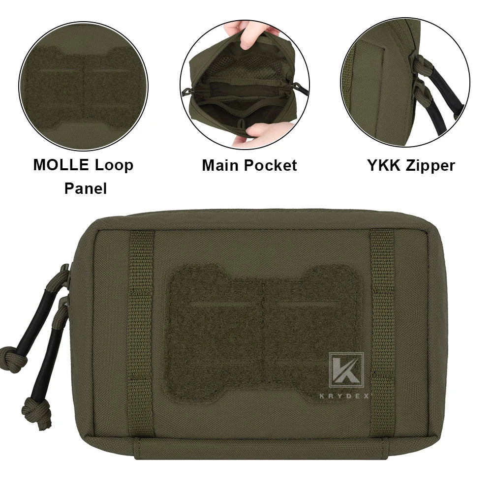 KRYDEX Tactical MOLLE Pouch EDC GP Pouch Utility Compact Multi Function Bag For Vest Backpack Belt Outdoor Hunting Accessories