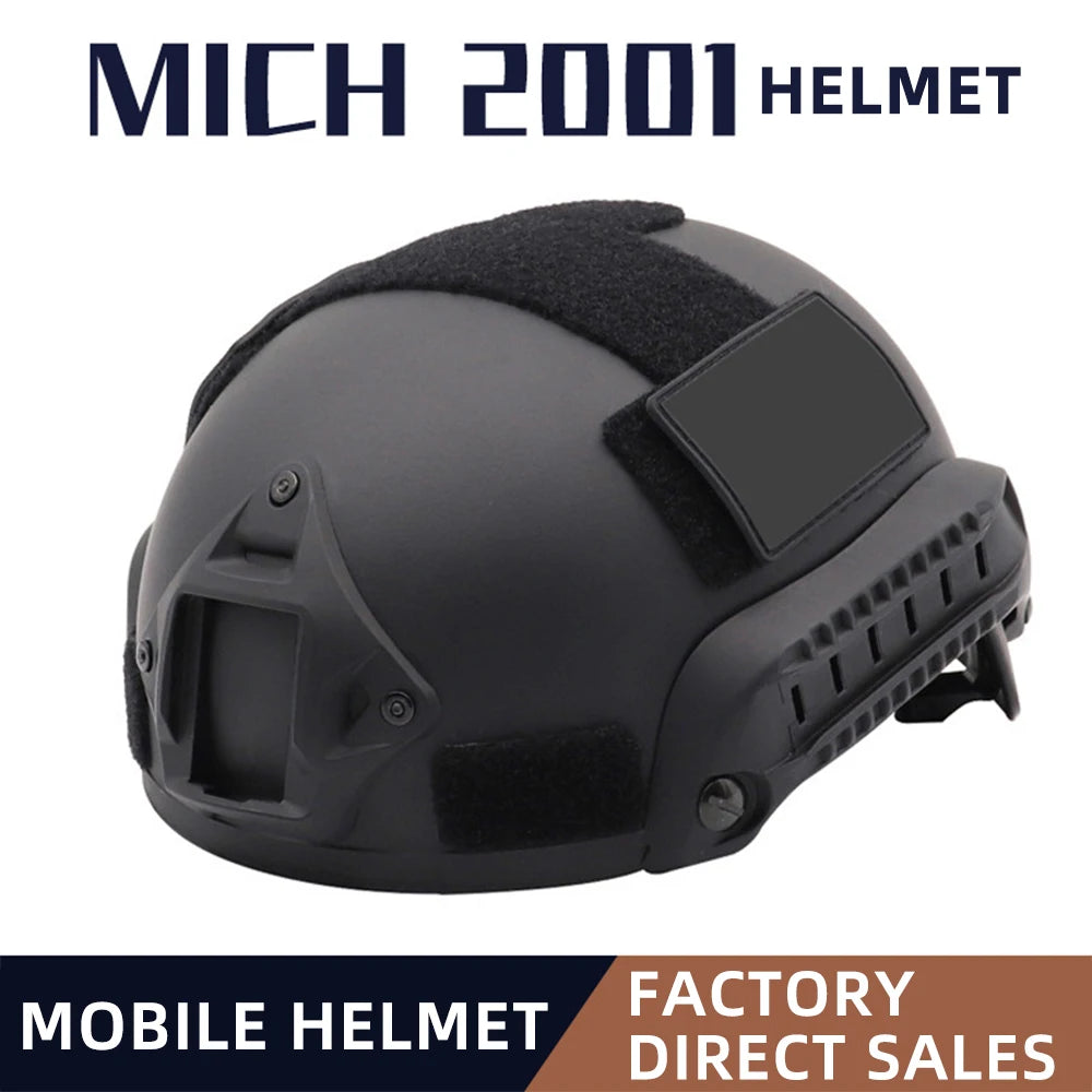 BOOIU Tactical MICH2001 Helmet Airsoft FAST Helmet Tactical Helmet Outdoor Sport CS Hunting Riding Military Safety Protect Gear