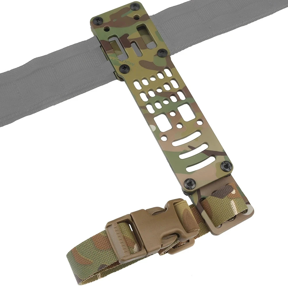 Hunting Metal Modular Pistol Holster Adapter for QLS Platform Drop Leg Band 3 Hole Adjustable Quick Release Adapter