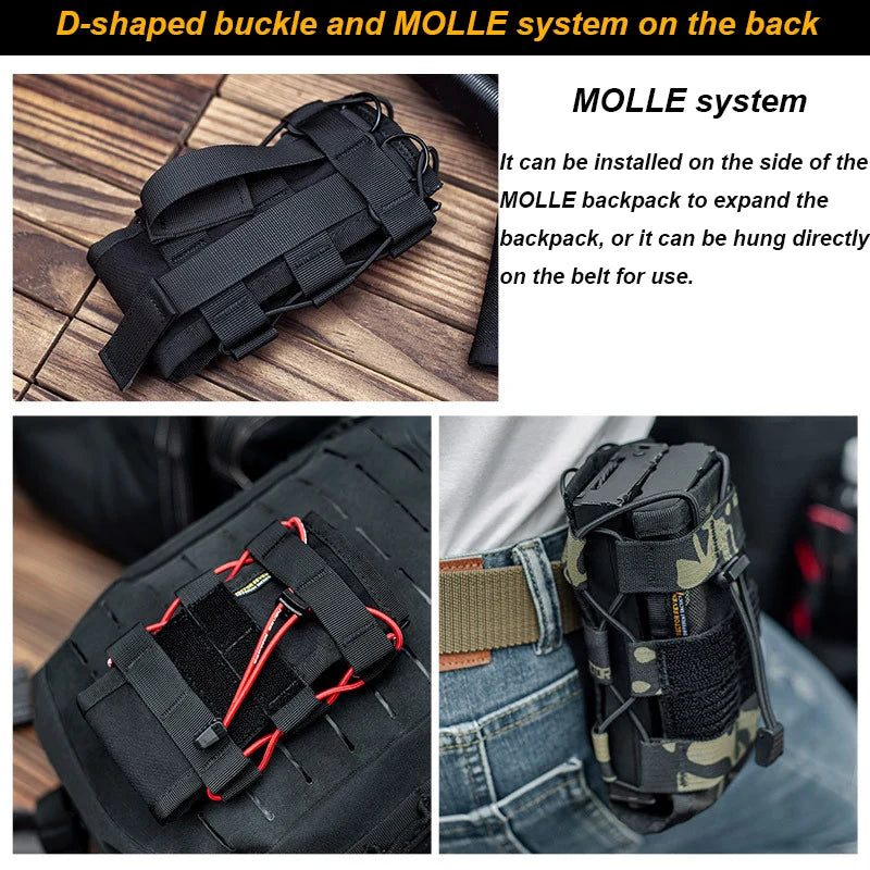 Tactical Radio Pouch Molle Water Bag Cell Phone Holder Pocket Magazine Pouch Outdoor Hunting Accessories