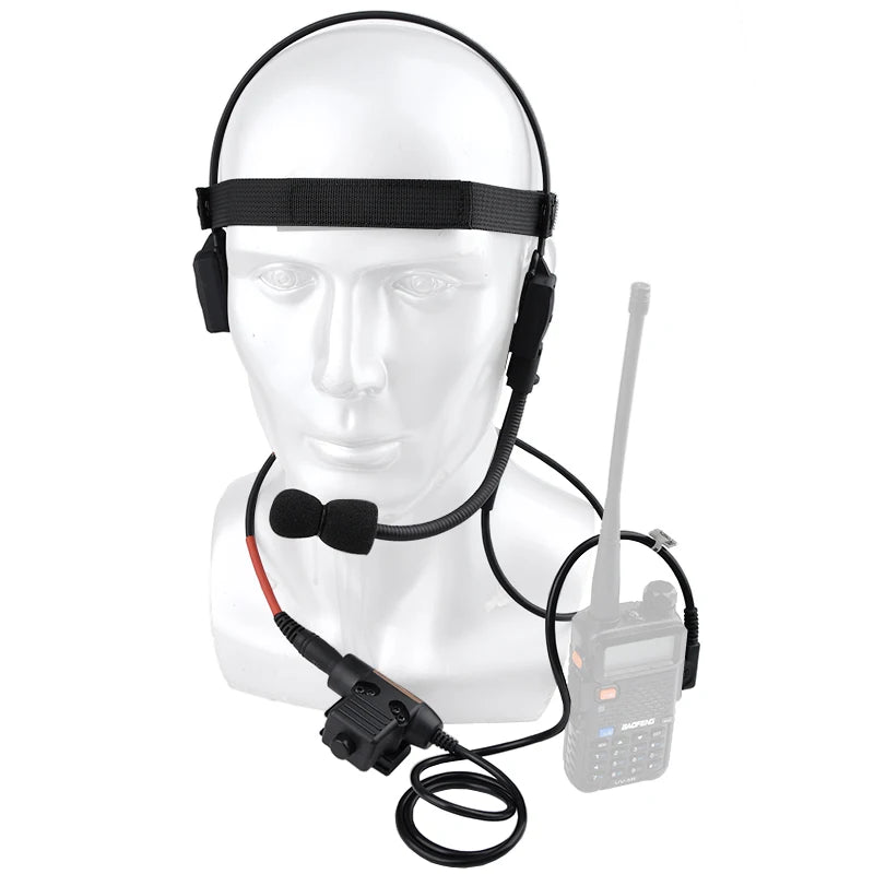 WADSN Tactical MH180 MH180-V Bone Conduction Headset Speaker Atlantic signal Earphone Airsoft Headphone 7.0 PLUG kenwood U94 PTT