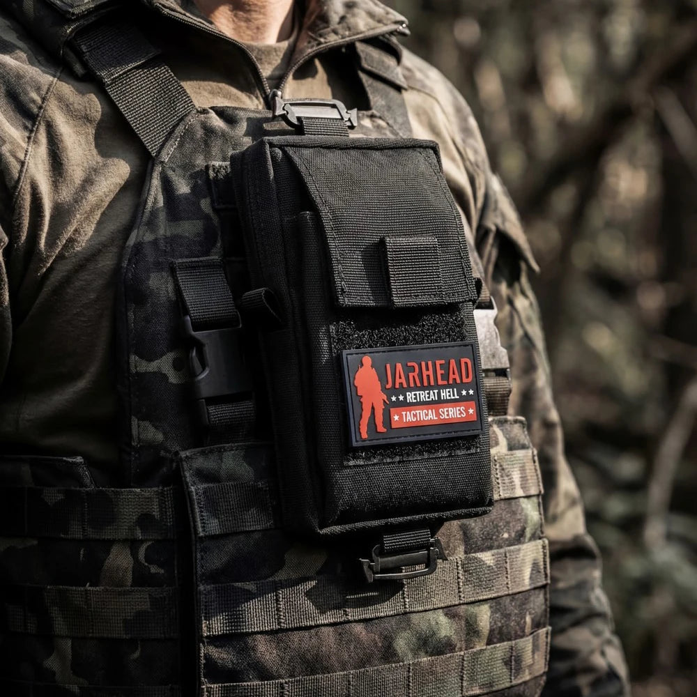 Backpack Shoulder Strap EDC Pouch Tactical Quick Access Tools Bag for Outdoor Hiking Camping with Hook-and-Loop Patch Area