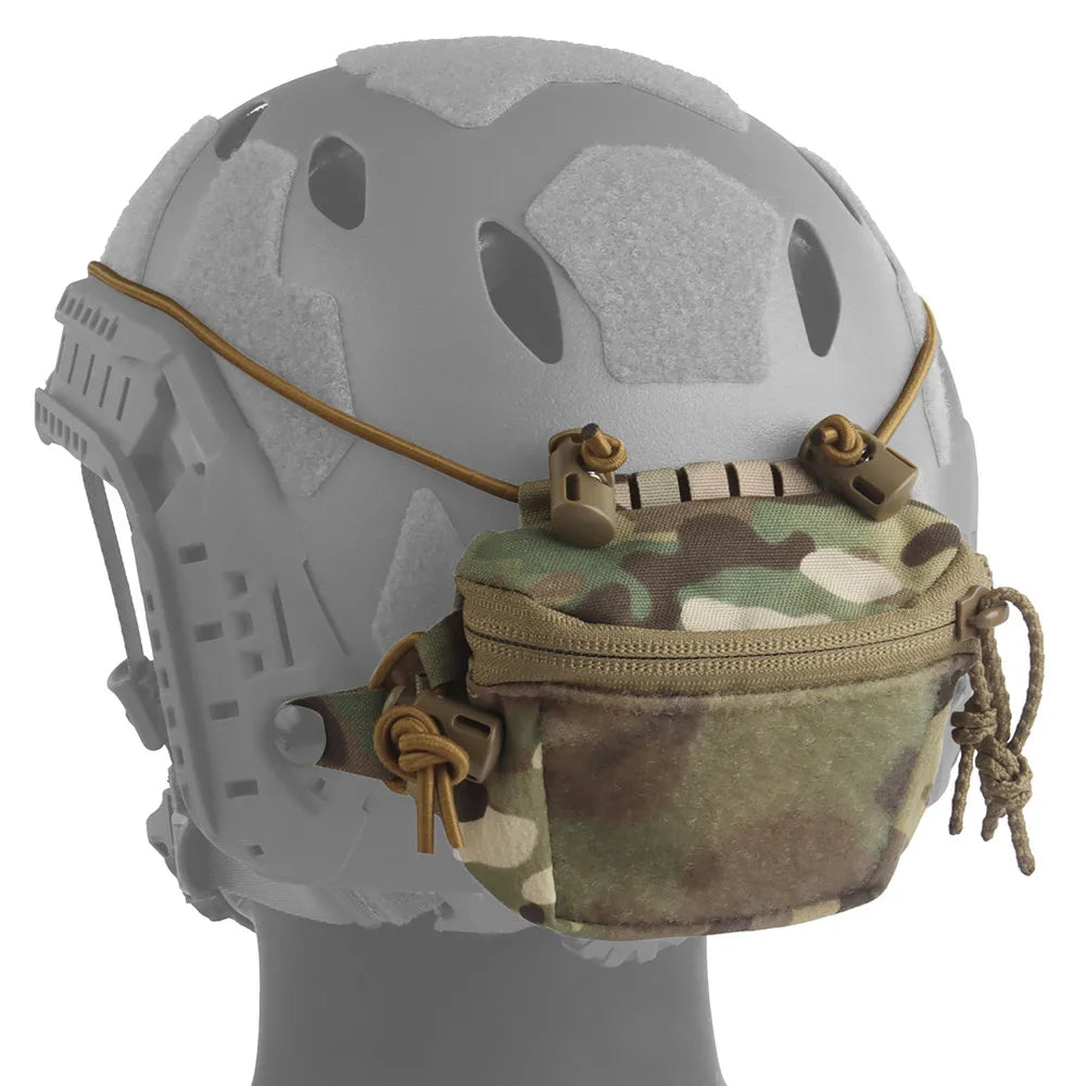 Tactical Helmet Rear Bag SC Style Brain Battery Pouch Hook&Loop NVG Battery Box Storage for Hunting Fast Helmet Gear Accessories