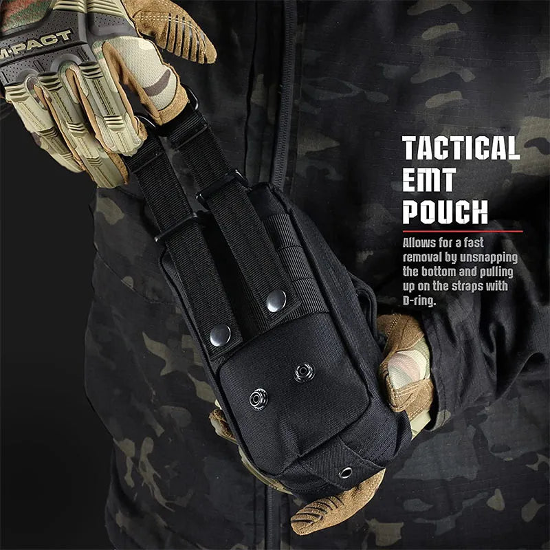 Medical EDC Bag Molle First Aid Kit Portable Outdoor Rescue Bag Tourniquet Scissors Bag Hunting Survival Pack Hiking Accessories
