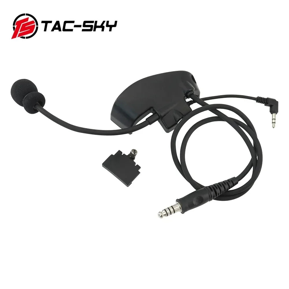 TS TAC-SKY Microphone and K-Tip 2-Pin U94 PTT for Howard Leight Impact Tactical Electronic earmuff Sport Noise Canceling Headset