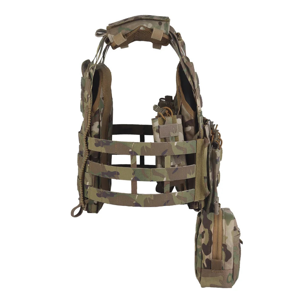 POSEIDON DEFENSE JPCV3 Assault Vest Plate Carrier With Triple Magazine Pouch Storage Side Pouch Radio Pouch Large Drop Pouch