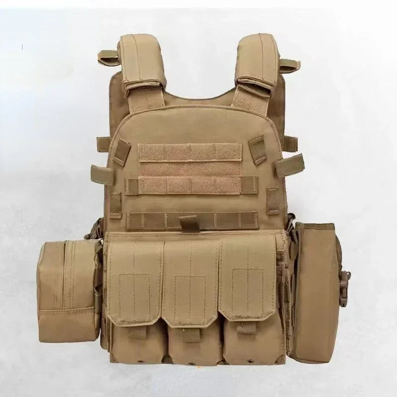 Child Nylon Webbed Gear Tactical Vest Body Armor Hunting Carrier Kid Accessories 6094 Pouch Camouflage Camo Training Vest