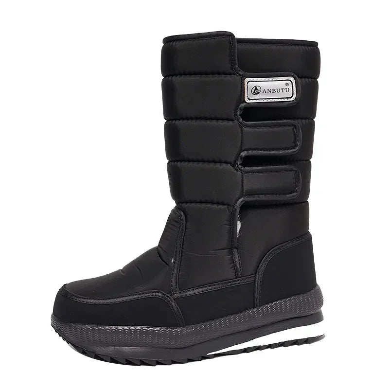 Men's Women's Snow Boots New Plush Warm Comfortable Couple Cotton Shoes Outdoor Fishing Anti Slip Waterproof Casual Shoes 2024
