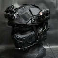 Fast Airsoft Helmet Set With Tactical Headset Night Vision Model Nvg Bracket Mask Flashlight Helmet Cloth Battery Pack Goggles