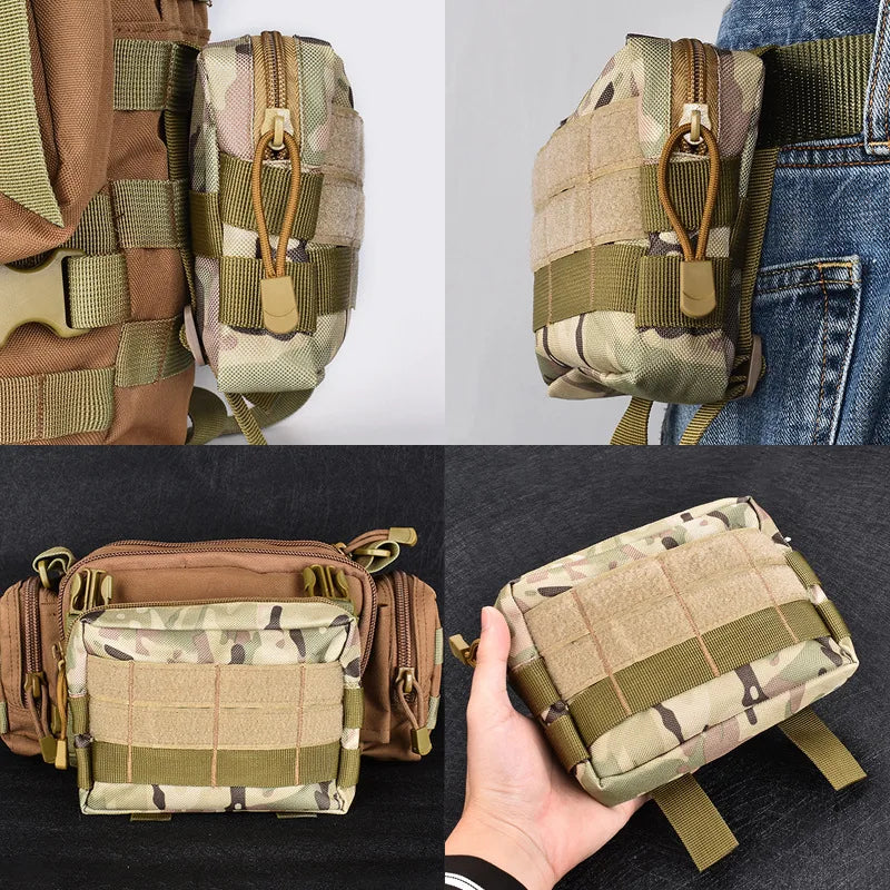Shooting Molle Pouch Hunting Belt Waist Bag Outdoor Sport Waterproof Phone Bag Cycling EDC Tool Pocket Hunting Fanny Pack