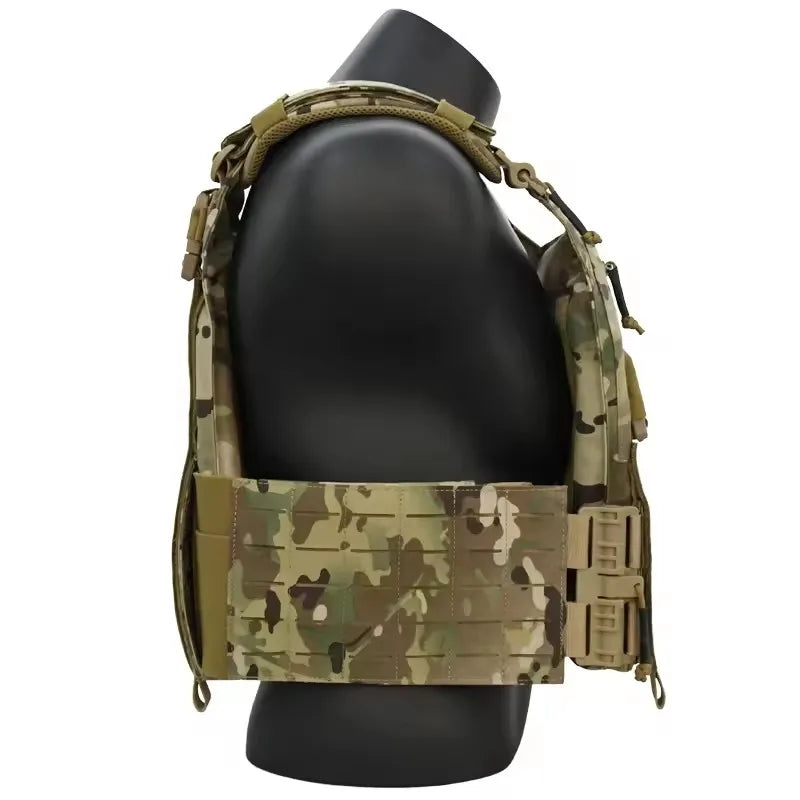 Tactical vest, quick disassembly twin-pack, lightweight laser-cut outdoor hunting-style black outdoor equipment vest, of high qu