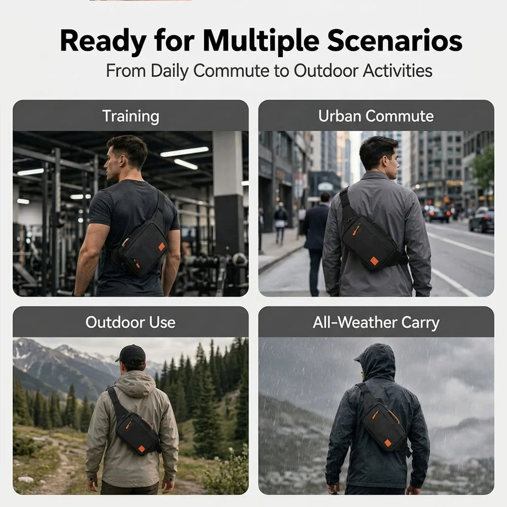 Magnetic Quick Release Tactical Waist Bag MOLLE EDC Storage Pouch Waterproof Wear-Resistant Crossbody Pack for Camping Hunting