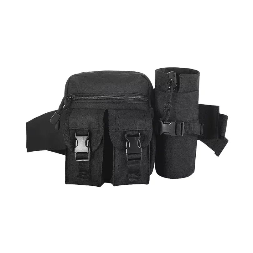 Multi-sport water bottle waist bag is detachable and suitable for outdoor sports such as mountaineering, camping, and hiking