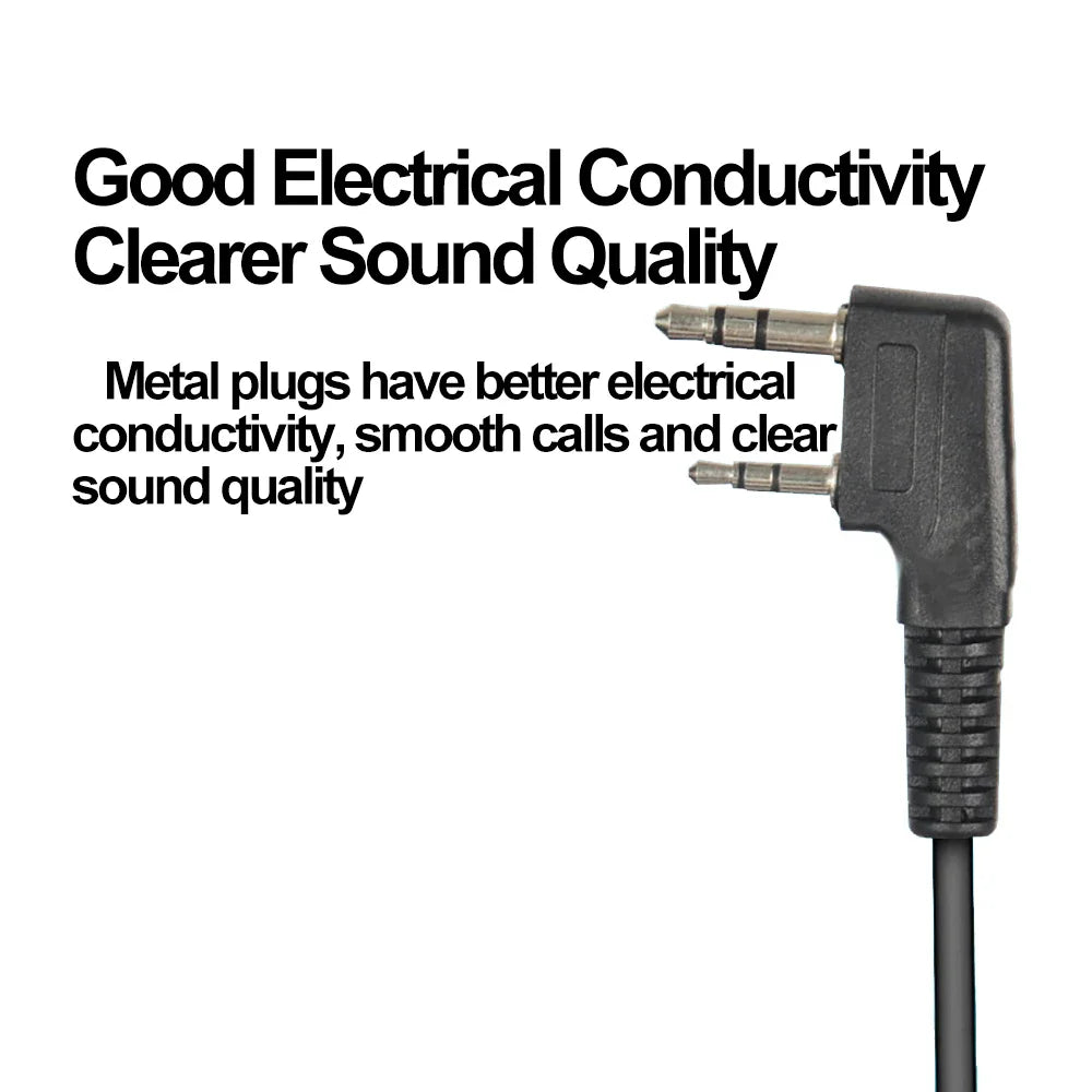 Acoustic Tube Earpiece K-Port Tactical Communication Accessories In-Ear Speaker Noise Isolation Wearable Radio Headset