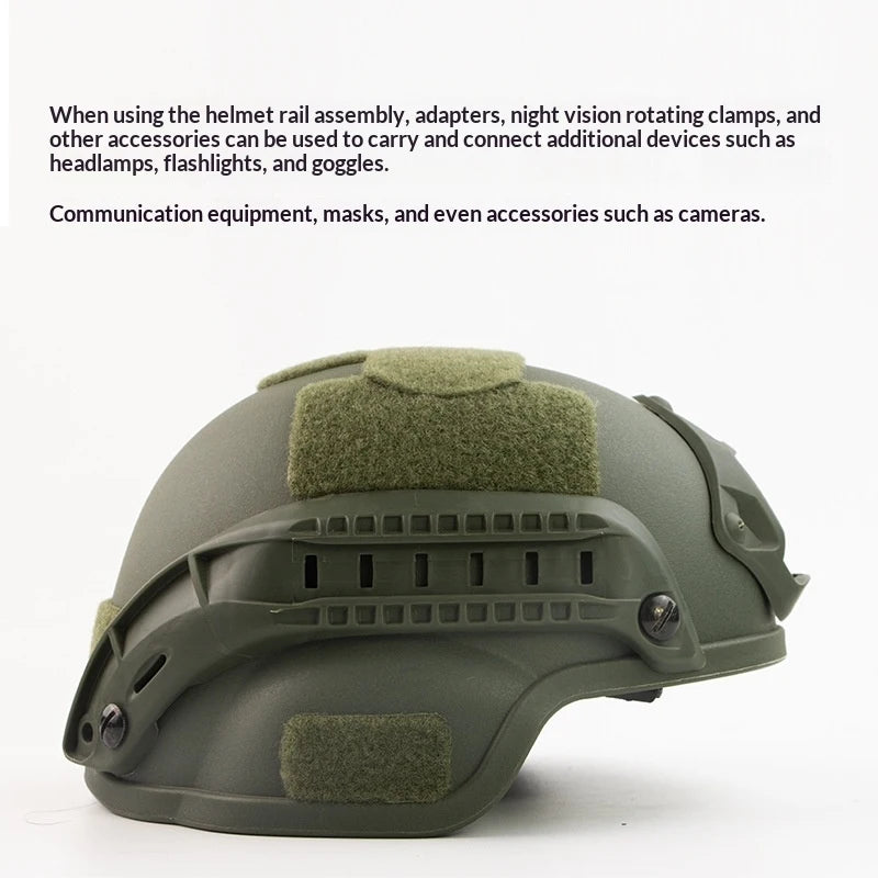 Kids MICH 2000 Tactical Helmet, Youth Airsoft CS Game Helmet with Rails for Military Training & Summer Camp