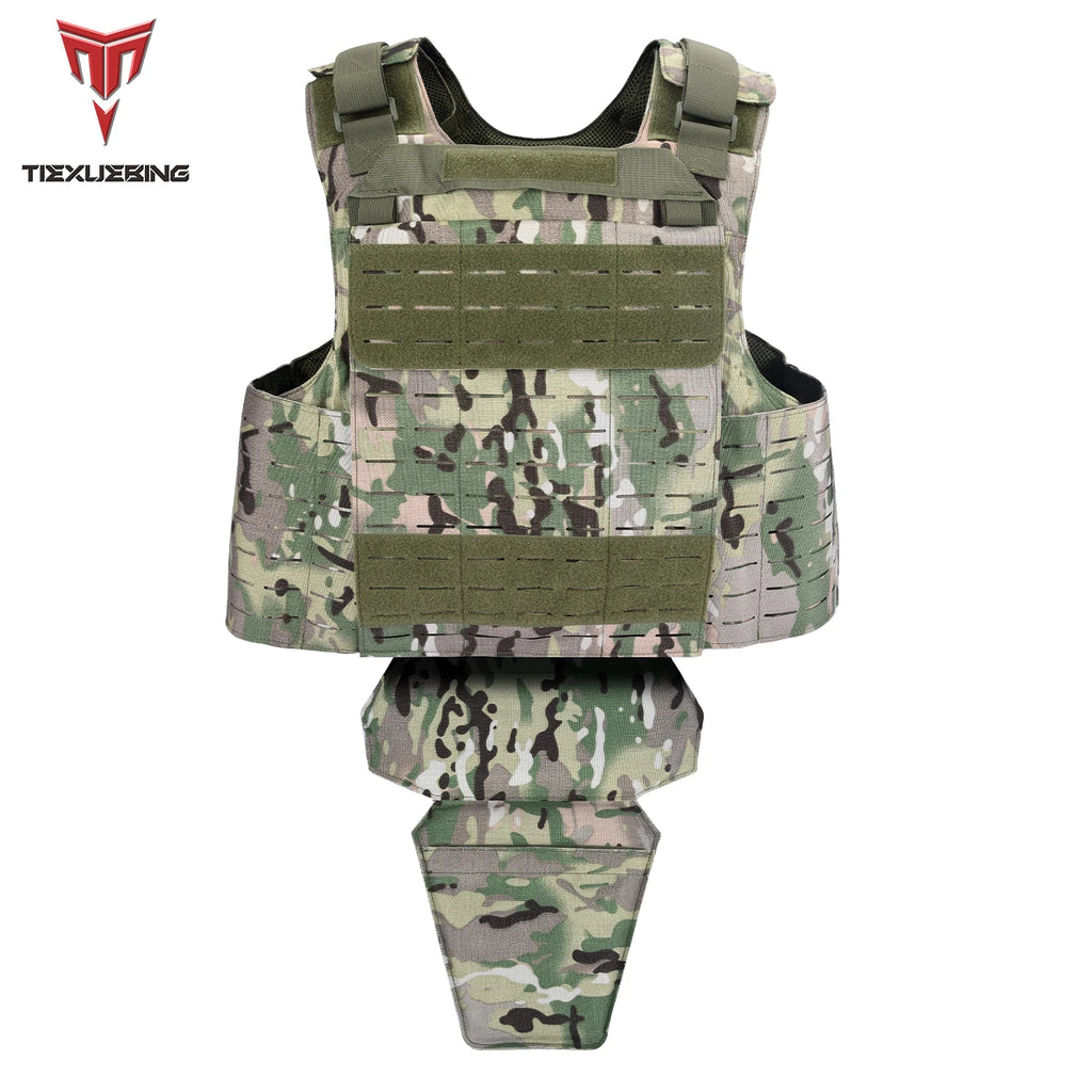 Tiexuebing 1000D Waterproof Wear-Resistant Outdoor Multi-Functional Laser Molle Module Full-Defense Tactical Vest