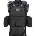 The quick release seven piece hunting vest for shoulders and waist uses tear resistant and wear-resistant materials