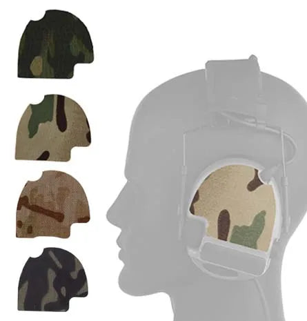 1Pair Tactical Headset Camouflage Decorative Velcro  for ComTac (II/III/V/VI) Hunting Shooting Headphone ﻿