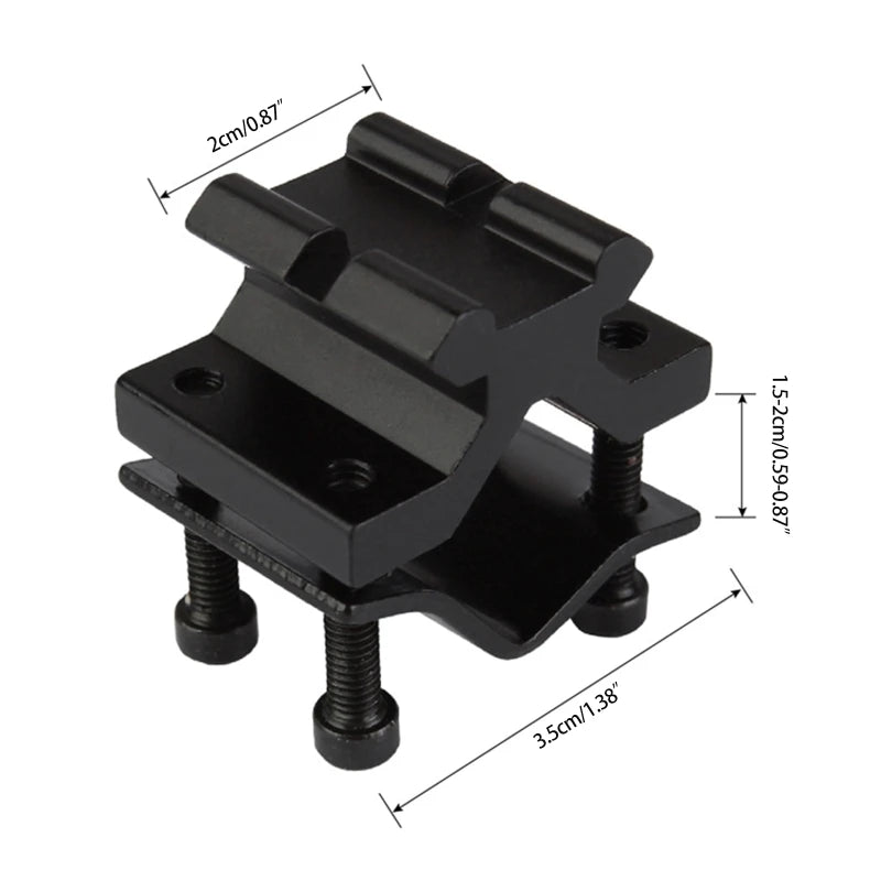 Flashlight Bracket Adjustable Bipod Adapter with Barrel Tube Mount for Picatinny Scope Sight Torch Hunting Accessori