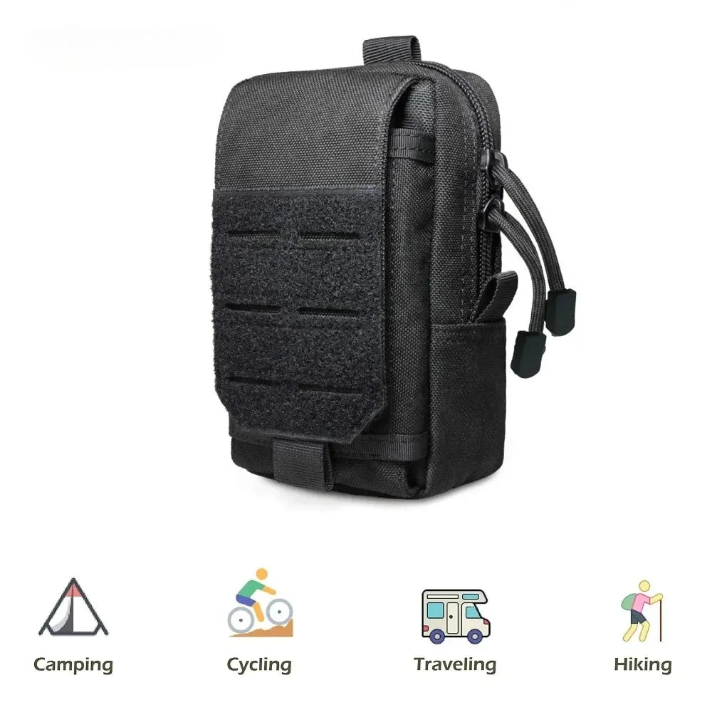 1Pcs 10×5×17cm Waist Bag EDC Tool Bag Vest Pouch Mobile Phone Bag Waterproof Tactical Military Sport Hunting Hiking Belt Tools