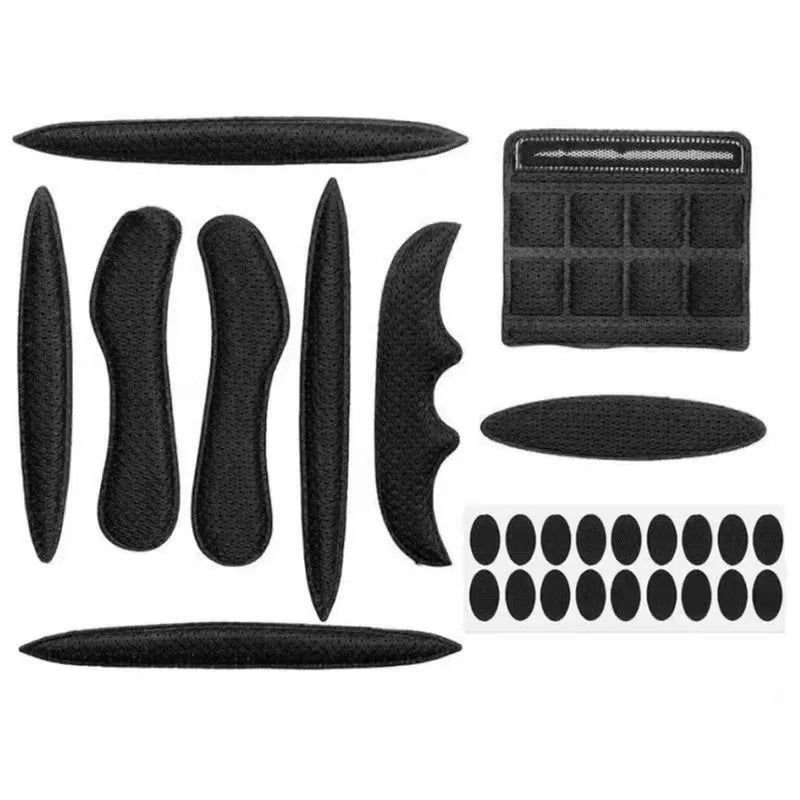 27PCS Fietshelm Padding Kits Verzegelde Spons Vervanging Motor Fiets Universele Outdoor Foam Pads Set Zwart