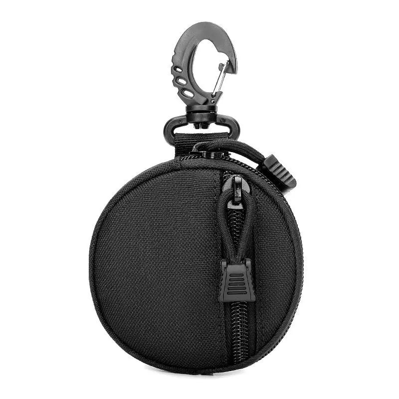 1000D New Outdoor Casual Men Coin Wallet Portable Mini Money Coin Pouch Keys Holder Waist Bag Round Small Case Zipper Wallet