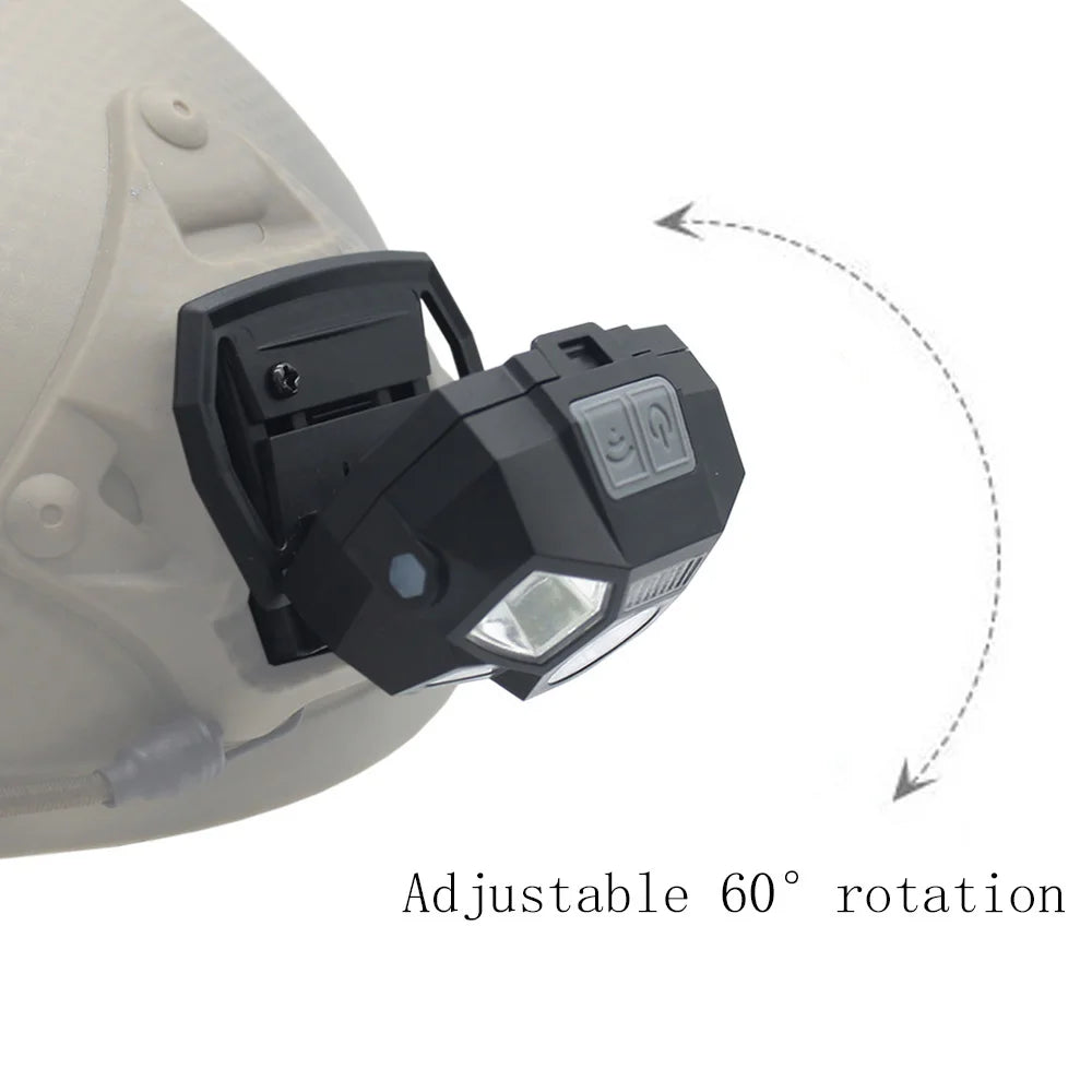 New USB Charging Tactical FAST MICH Helmet Light Signal Light Hunting Airsoft Fishing Headlight Survival Rescue Headlamp